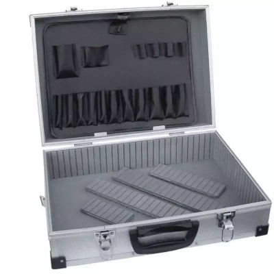 DEDRA N0001 walizka narzędziowa aluminiowa 460x325x150 srebrna, kuferek i skrzynka