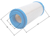 Kohler CH25;CH26;TH16 air filter 8R01-76