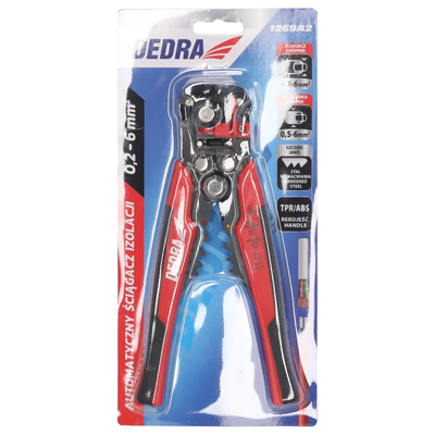 DEDRA 1269A2 Automatic Wire Stripper (0.2–6 mm²), Crimping Tool, and Cable Cutters