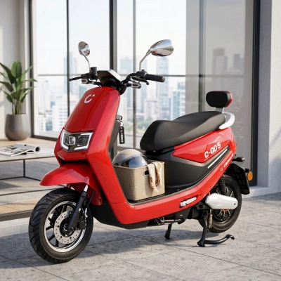 Cedrus Luyuan C-GO-5R-MB5 skuter elektryczny akumulatorowy motorower czerwony