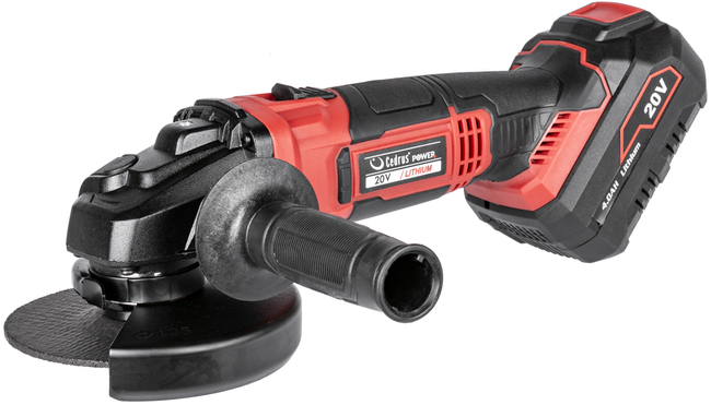 SZLIFIERKA KĄTOWA CEDRUS POWER+ AG125Li-SET Zestaw z baterią i ładowarką w walizce POWER+ 20V - OFICJALNY DYSTRYBUTOR - AUTORYZOWANY DEALER CEDRUS