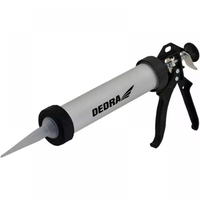 DEDRA 1201-11 Wyciskacz do mas uszczelniających 600 ml aluminiowy, pistolet do silikonu