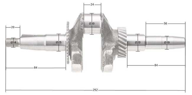 Klikový hřídel motoru Rato R300 13300-Z530410-00A0