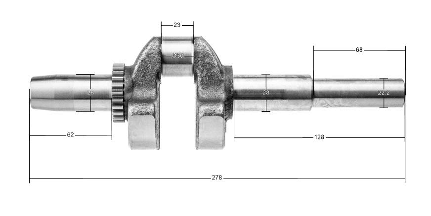 Wał korbowy Kawasaki FJ180V CZĘŚĆ ORYGINALNA 13031-2129 zdjęcie 2