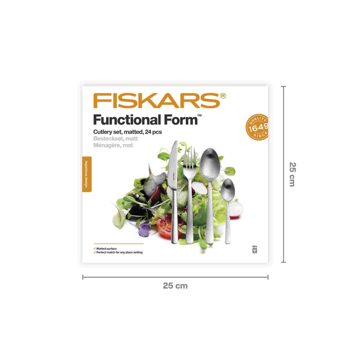 Zestaw sztućców matowy 24 szt. Functional Form 1071624 - opakowanie