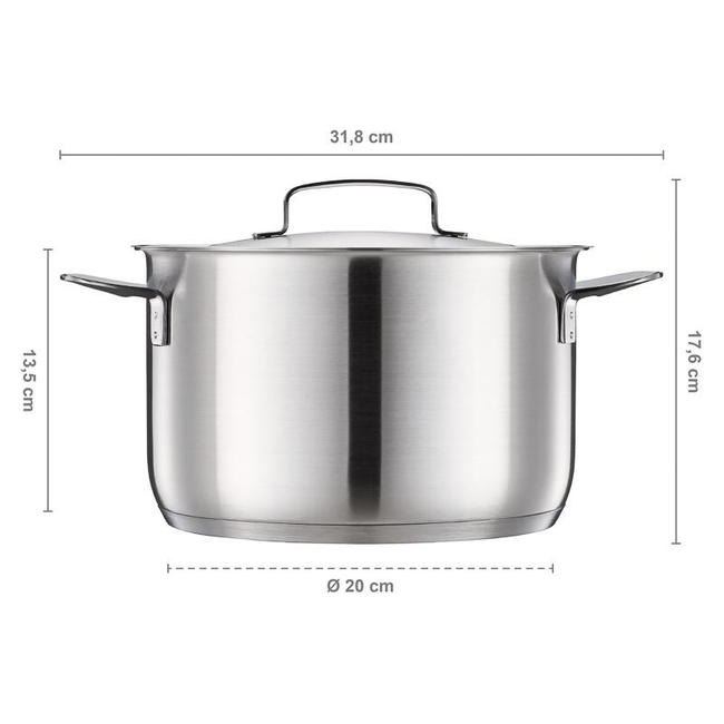 5 L All Steel pot with lid 1064752