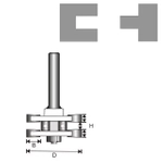 FREZ DO POŁĄCZEŃ TYPU T DEDRA 07F211B ŁOŻYSKOWANY, T8, D41, H6,35 B9,5 MM