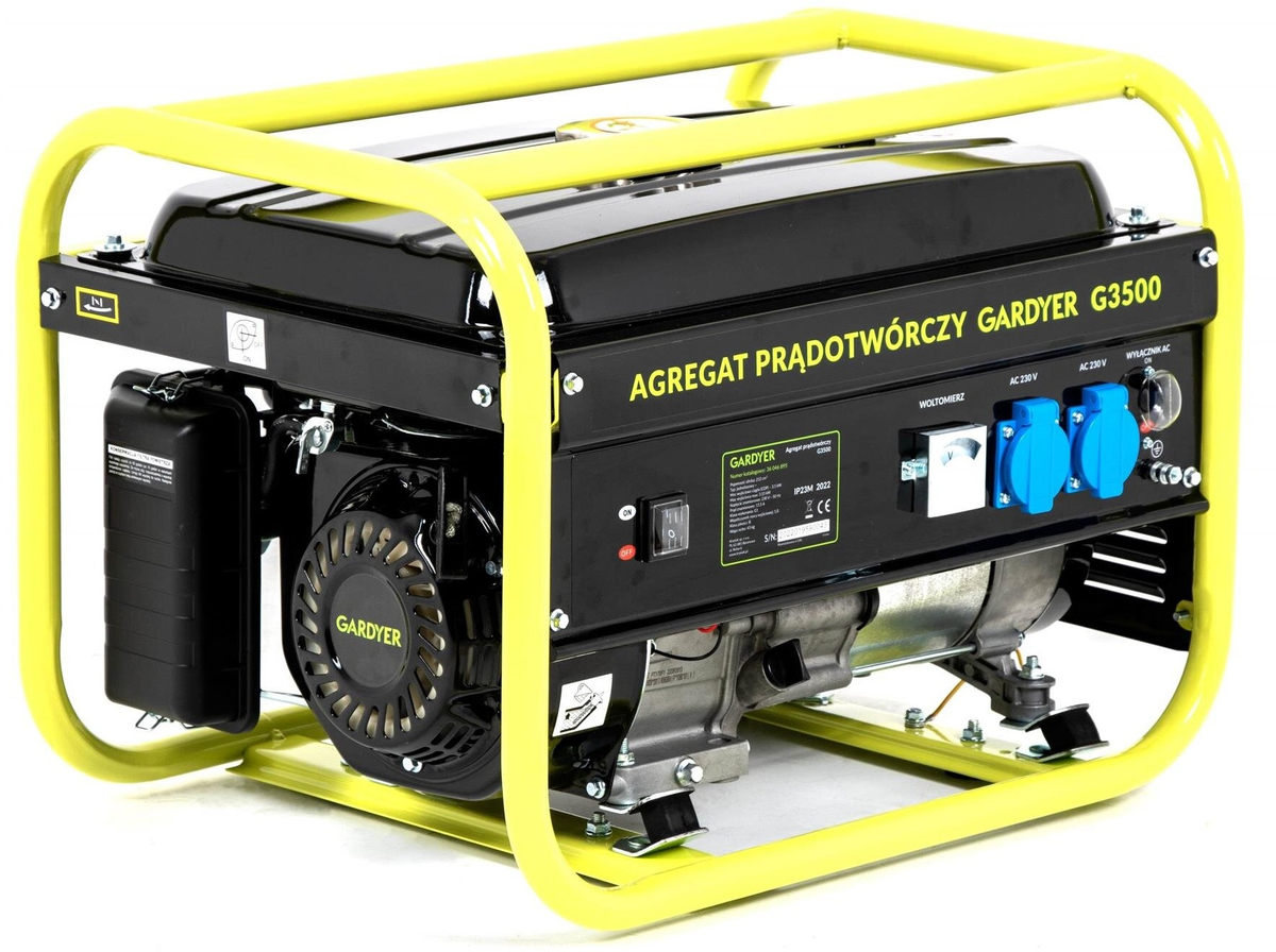 AGREGAT PRĄDOTWÓRCZY GENERATOR PRĄDU JEDNOFAZOWY GARDYER G3500 3.1 kW - OFICJALNY DYSTRYBUTOR - AUTORYZOWANY DEALER GARDYER
