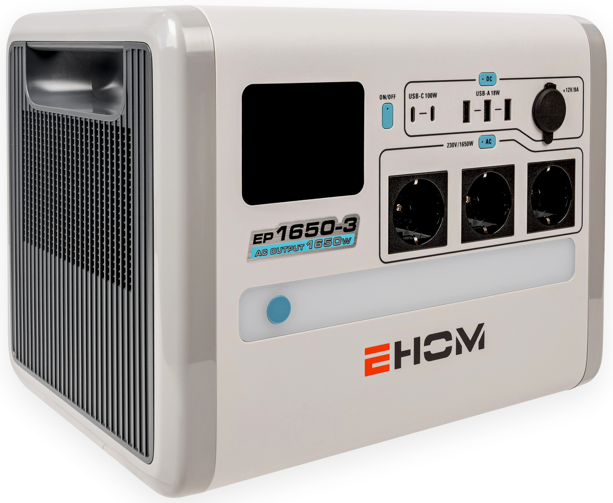 LONCIN EHOM EP1650-3 STACJA ZASILANIA BANK MAGAZYN ENERGI AGREGAT POWERBANK STACJA ZASILAJĄCA 1024Wh moc 1650VA EWIMAX - OFICJALNY DYSTRYBUTOR - AUTO