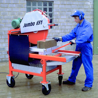 NORTON CLIPPER JUMBO 651 6.75.3 PIŁA PILARKA PRZECINARKA MURARSKA STOŁOWA STOLIKOWA DO KAMIENIA PUSTAKÓW BLOKÓW BUDOWLANA Ø 650mm 5.5KW - OFICJALNY DYSTRYBUTOR - AUTORYZOWANY DEALER NORTON CLIPPER