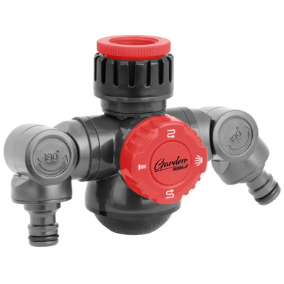 DEDRA Garden 80N008K Przyłącze kranowe 1/2-3/4 kątowe, rozdzielacz wody, adapter