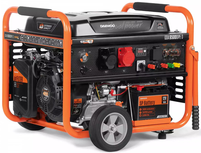 DAEWOO GDA 9500DPE-3 DUAL POWER GENERATOR DAEWOO GDA 9500DPE-3 DUAL POWER STARTER , 1x32A, 1x16A 380V AVR 8kW - DAEWOO OFFICIAL DISTRIBUTOR