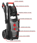 DEDRA DED8822 HIGH PRESSURE WASHER type KARCHER ALUPOMPA 2300W 150BAR EWIMAX - OFFICIAL DISTRIBUTOR - AUTHORIZED DEALER DEDRA