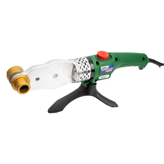 ZGRZEWARKA DO RUR I ZŁĄCZEK Z TWORZYW SZTUCZNYCH DEDRA DED7514 1500W, WALIZKA METALOWA, ZAKRES 16-63MM, PE, PP, PB