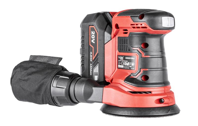 Cedrus CEDOS125LI - widok z tyłu z workiem na pył