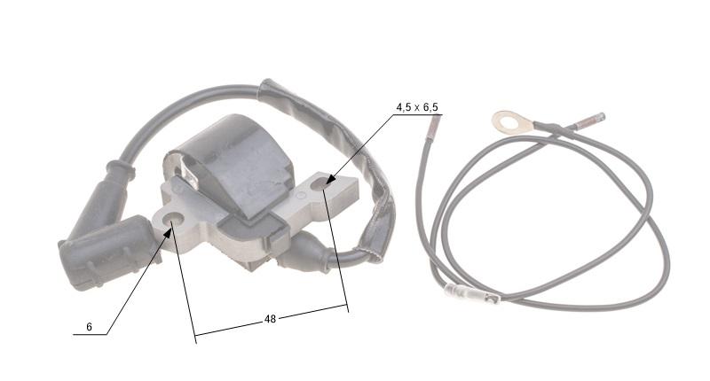Moduł zapłonowy Stihl 024 026 028 029 034 036 039 MS260 MS290 PJ29009 widok z boku