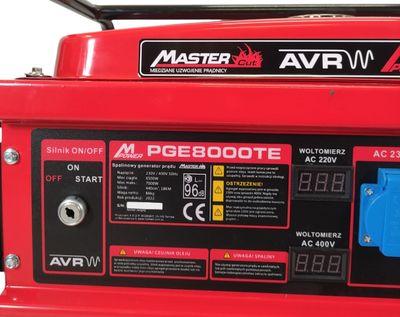 MASTERCUT PGE8000TE GENERÁTOR ENERGIE 6,5KW 230/400V 18KM ESTART