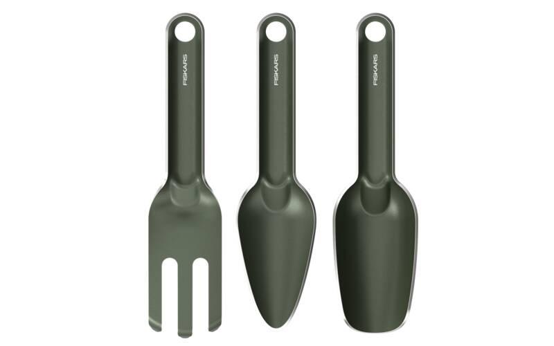 Fiskars Plant Care 1080777 zestaw metalowych narzędzi do sadzenia roślin 3 szt.