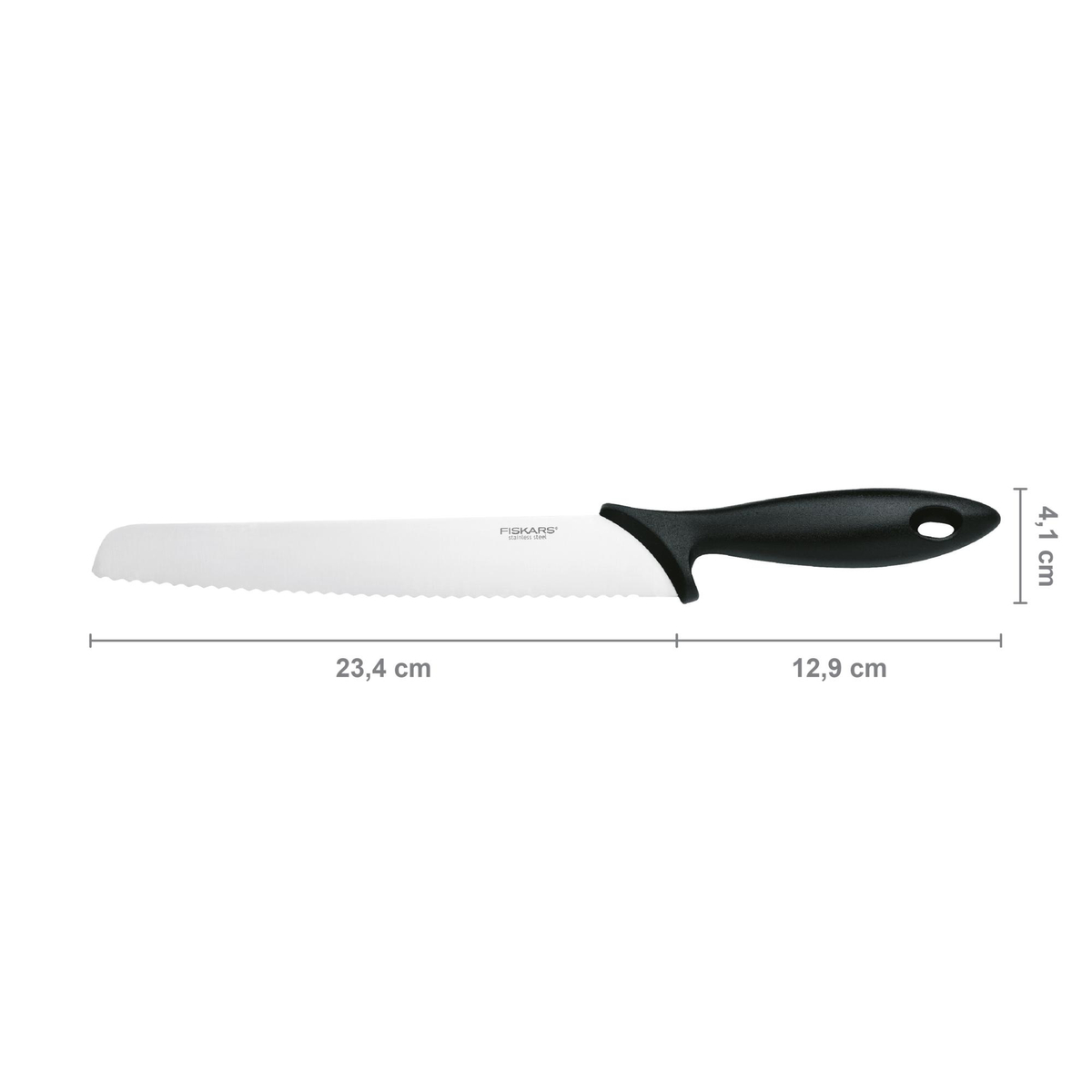 Nóż do chleba Fiskars Essential 23 cm 1065564 – ząbkowany nóż do pieczywa