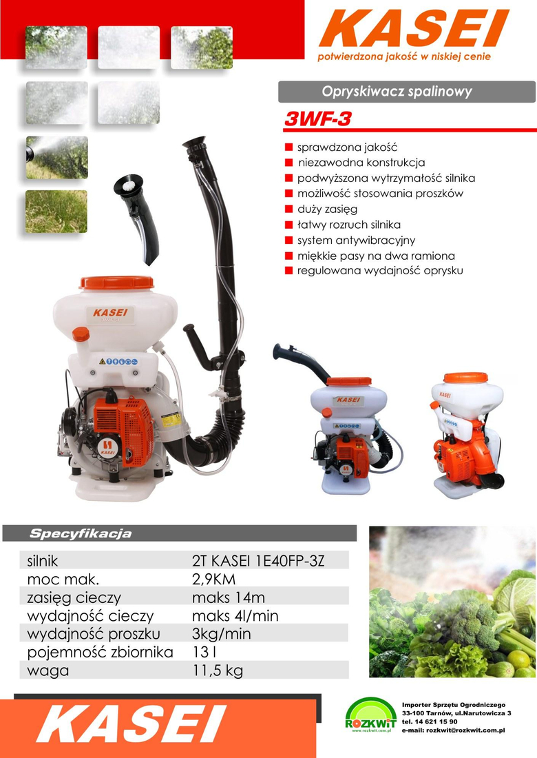 Opryskiwacz KASEI 3WF-3 w akcji