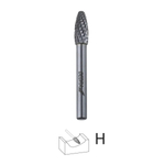 DEDRA 07F671 Frez trzpieniowy płomieniowy H12x32mm 6mm węglikowy do metalu gradownik