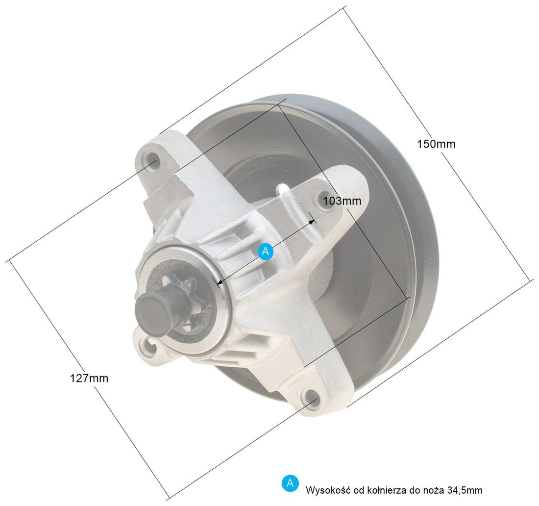 Adapter kosiarki MTD z kołem pasowym RO12066 - zdjęcie 3