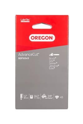 Łańcuch tnący 3/8 1.1 ścięte dłuto OREGON 45 ogniw 90PX045E