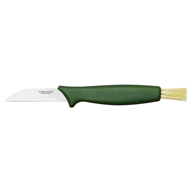 Nůž na houby Fiskars se štětečkem zelený 1070166