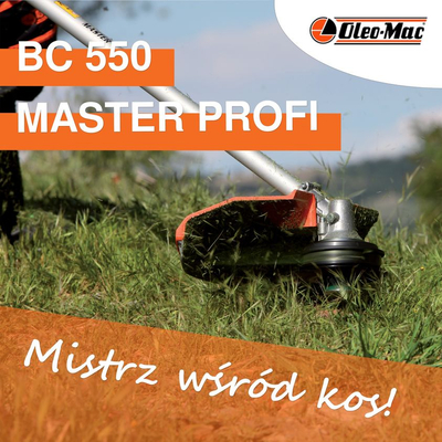 OLEO MAC BC 550 MASTER PROFI KOSA SPALINOWA DO TRAWY PROFESJONALNA WYKASZARKA PODKASZARKA PODCINARKA MOC 3.7 KM KLASA PREMIUM 61409001E2A EWIMAX-OFICJALNY DYSTRYBUTOR - AUTORYZOWANY DEALER OLEO-MAC