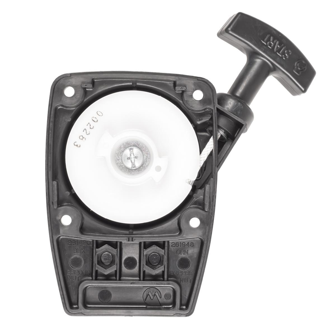 Rozrusznik MARUYAMA MX33 kpl. 261420 – widok od strony bębenka i mechanizmu zwijania