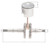 Cedrus crankshaft with piston kpl. saw CEDPS25-12 020419