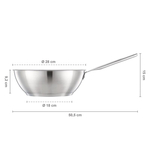 Fiskars All Steel 1064747 Wok 28 cm ze stali nierdzewnej z powłoką Ceratec