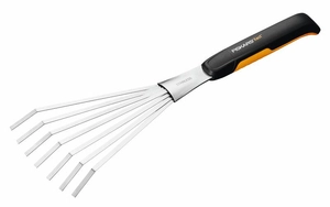 Fiskars Grabie Xact™ małe 1027044 – ręczne grabki ogrodowe ze stali nierdzewnej
