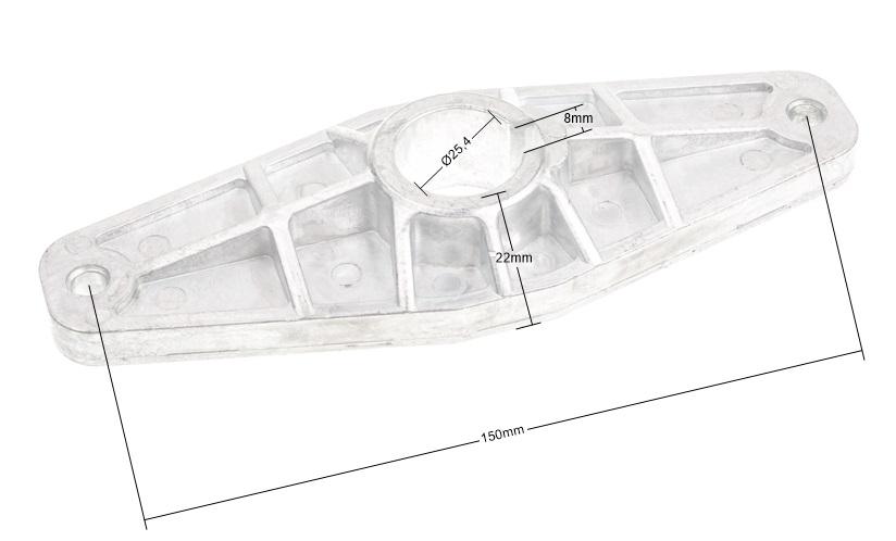 Adapter kosiarki AL‑KO RO13766 – wymiary i schemat poglądowy