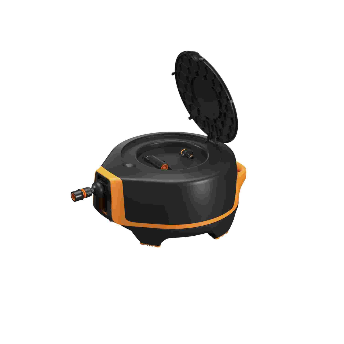 Automatyczny bęben z wężem ogrodowym FISKARS XL 1067549, 25 m, obrotowy 360°