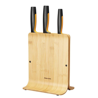 Fiskars Functional Form 1057553 zestaw 3 noży w bloku bambusowym Santoku szefa