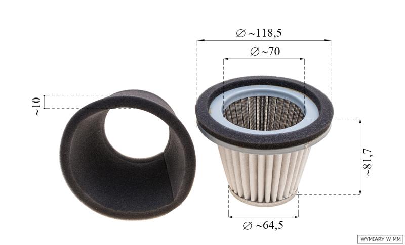 Filtr powietrza Robin EY28 8R04-18 zdjęcie 2
