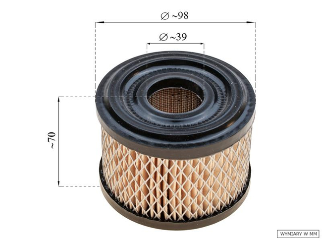 B&S air filter sponge 3 - 8 HP old engines 8R01-01