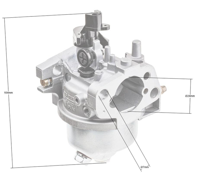 Gaźnik NAC T375/T475 z opcją wkręcanego primera kosiarki marketowe 080011