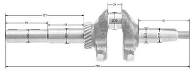 Wał korbowy Loncin LC1P70FA CZĘŚĆ ORYGINALNA
