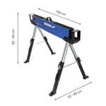 DEDRA N1103 Kobyłki składane regulowane 2 szt. 1180 kg/para, podpory stojaki robocze