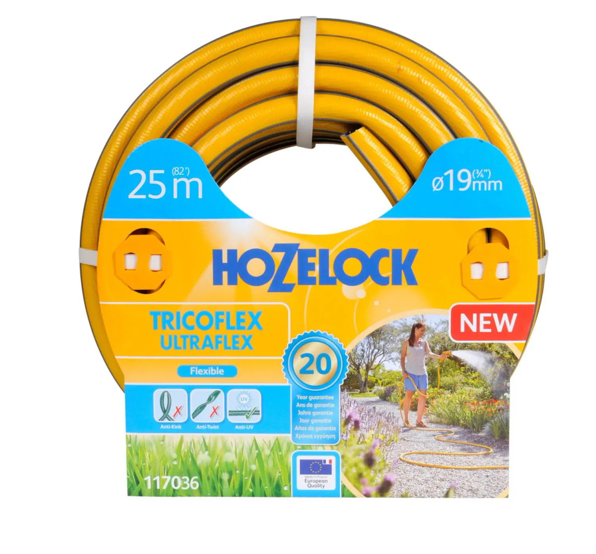 Wąż ogrodowy HOZELOCK TRICOFLEX ULTRAFLEX 19 mm 25 m - opakowanie