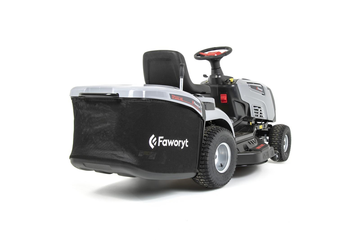 FAWORYT PRO TP102 HLV2 widok z tyłu z koszem na trawę