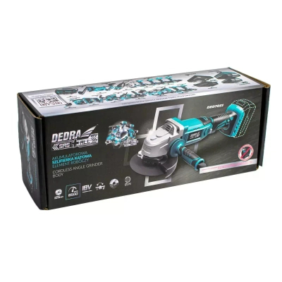 DEDRA DED7051 SAS+ALL Szlifierka kątowa akumulatorowa 18V długa 125mm 8500 obr/min, kątówka
