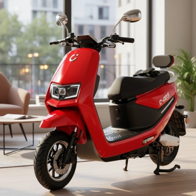 Cedrus Luyuan C-GO-5R-MB5 skuter elektryczny akumulatorowy motorower czerwony