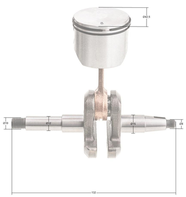 Klikový hřídel Cedrus s pístem kpl. pila CEDPS46-18