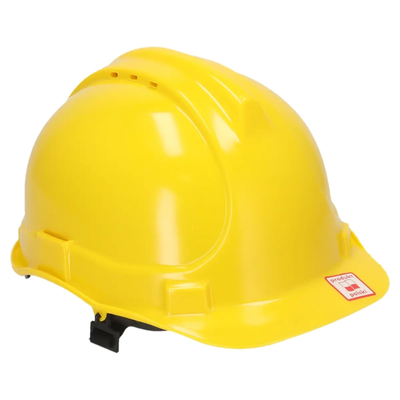 DEDRA BH1084 Yellow Safety Helmet, Construction Helmet, Occupational Safety (PE), Chin Strap
