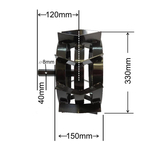 METAL STEEL SHOvel Wheels for MASTERCUT HSDT Soil Compactor AXLE 330mm DIAMOND