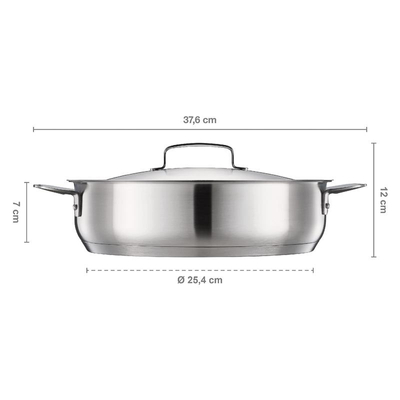 28 cm All Steel roasting pan with lid 1064749