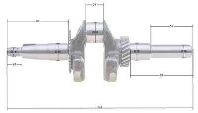 Wał korbowy Loncin G200F CZĘŚĆ ORYGINALNA 130290049-0001